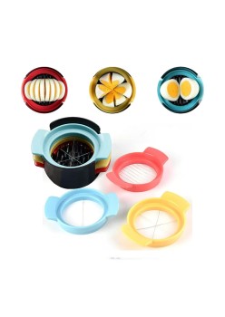 Set Feliator 3în1 Multifuncțional, pentru Ouă și Fructe, Lame din Oțel Inoxidabil, Design Compact, 9 x 10.5 x 5.5 cm, Multicolor