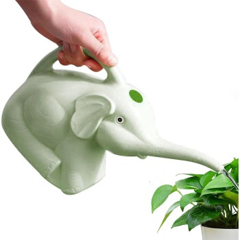 Stropitoare pentru Copii, 1.5L, Formă de Elefant, Udat Plante Grădină, Plastic Ușor, Verde, 19.5x17x11.8 cm