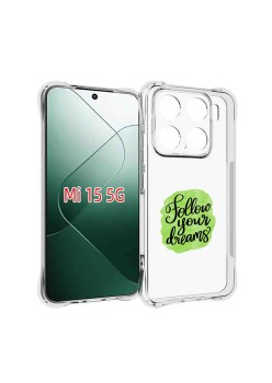 Husa Antisoc pentru Xiaomi 15, AirBag PRO, Clear, Follow Your Dreams
