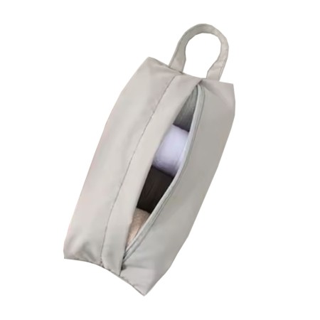 Geantă Depozitare Haine Mici, Lenjerie, Cosmetice, Impermeabilă, cu Mâner, 10x20x3 cm, Gri