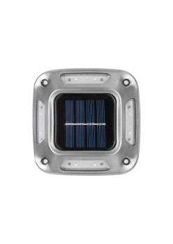 Lampă Solară LED pentru Grădină, 8 LED-uri, Montaj Perete & Sol, IP65, ABS & Policarbonat, 9x9 cm, 600mAh, Alb Rece