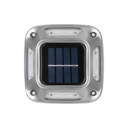 Lampă Solară LED pentru Grădină, 8 LED-uri, Montaj Perete & Sol, IP65, ABS & Policarbonat, 9x9 cm, 600mAh, Alb Rece
