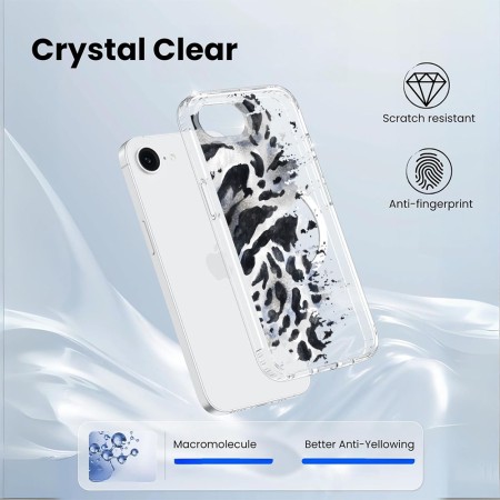 Husa pentru iPhone 16e, Atasare Magnetica, MagSafe, Pattern Skin 50, Clear