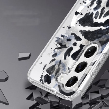 Husa pentru Samsung Galaxy A55 5G, Atasare Magnetica, MagSafe, Pattern Skin 50, Clear