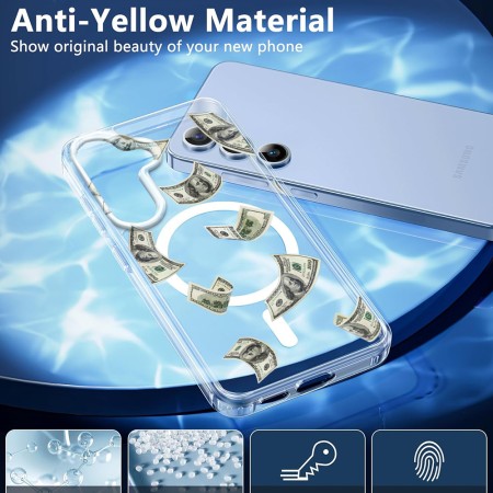 Husa pentru Samsung Galaxy S25, magnetica compatibila MagSafe, Money, protectie completa anti soc