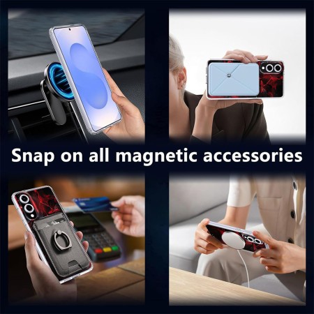 Husa magnetica compatibila MagSafe pentru Samsung Galaxy S25 Edge, model DC37, protectie completa anti soc