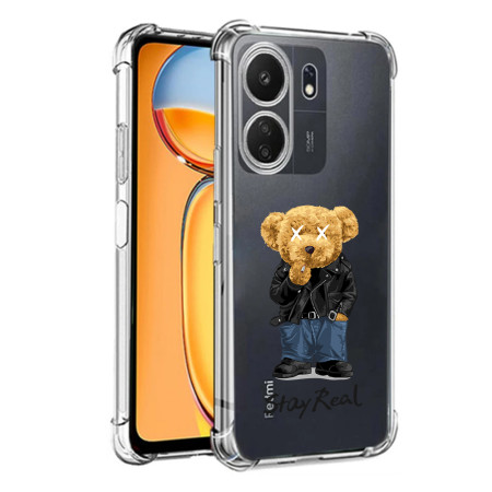 Husa Antisoc personalizata pentru Xiaomi Redmi 13C 4G, AirBag Stay Real, Clear