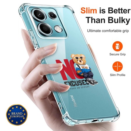 Husa Antisoc pentru Xiaomi Redmi Note 14S AirBag TPU, Colțuri Ranforsate - No Excuses