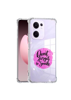 Husa Antisoc pentru Oppo Reno13 F, AirBag PRO, Clear, Don't Forget To Smile
