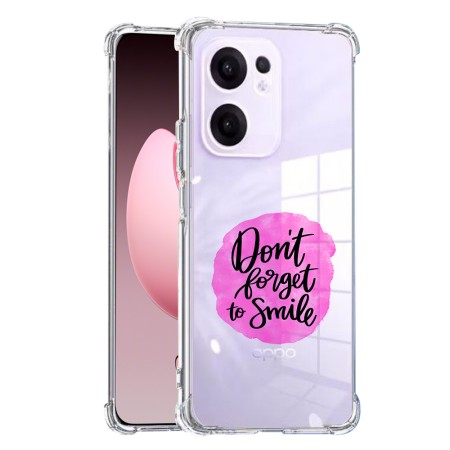 Husa Antisoc pentru Oppo Reno13 F, AirBag PRO, Clear, Don't Forget To Smile