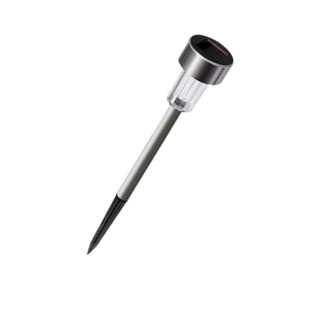 Lampă Solară LED pentru Grădină - Iluminare Alb Cald, Design Modern, Rezistentă la Intemperii, 36.5 cm, Argintie