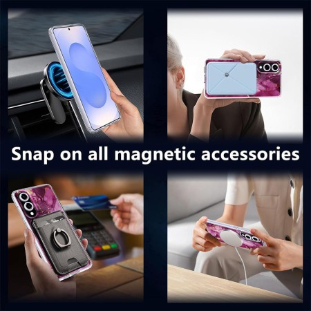 Husa magnetica compatibila MagSafe pentru Samsung Galaxy S25 Edge, model DC48, protectie completa anti soc