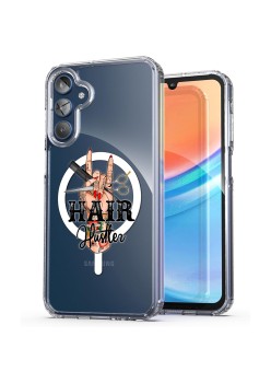 Husa pentru Samsung Galaxy A15 4G, Atasare Magnetica, MagSafe, Hair Hustler, Clear