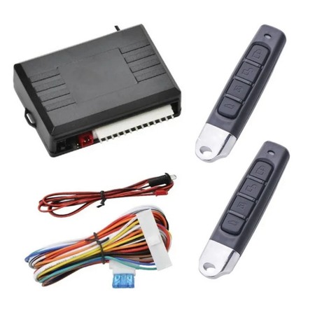 Modul Închidere Centralizată Auto cu Telecomandă și Ieșire pentru Sirenă, Model 3721, 2 Chei Tip Lamă + LED