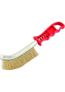 Perie Sarma 25.5 cm cu Peri Sertizati Placati cu Alama, Maner Plastic Rezistent, Curatare Rugina si Vopsea
