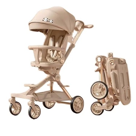 Cărucior UrbanComfort 3 în 1, Reversibil, Poziție Somn, Tavă Masă, Roti 360°, Copertină UV, Pliabil, Bej, 6-36 Luni