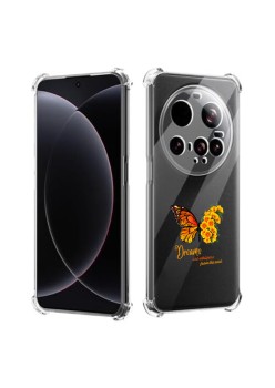 Husa Antisoc pentru Xiaomi 15 Ultra - AirBag TPU, Colțuri Ranforsate- Butterfly Galben 