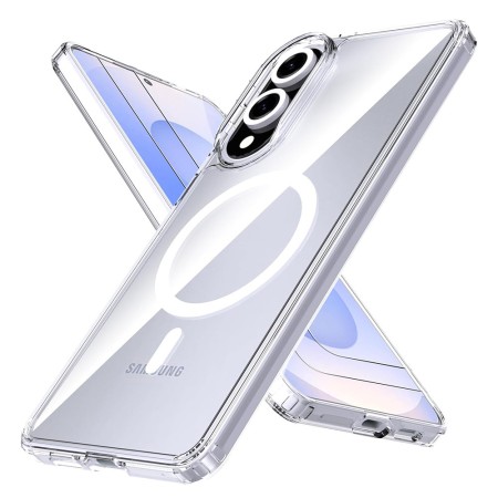 Husa pentru Samsung Galaxy S25 Edge, Atasare Magnetica, MagSafe, Transparent