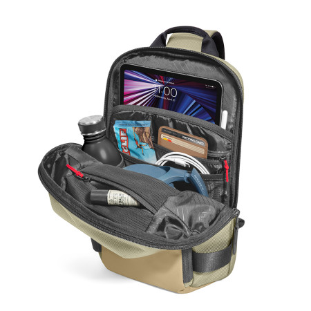 Rucsac Laptop T24S1D1 Buzunare multiple 7l, 11″, Khaki