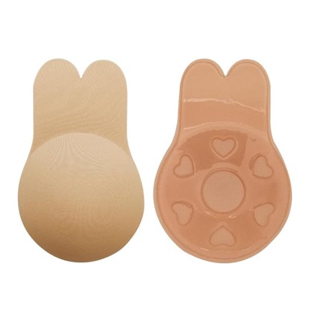 Sutien Invizibil Autoadeziv cu Silicon Push-Up, Reutilizabil, Fără Bretele, LiftUp, Mărime Universală 10.5 cm, Bej