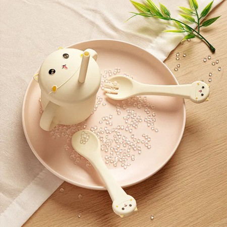 Set Cana pentru Copii si Bebelusi, Model Ursulet, Bej