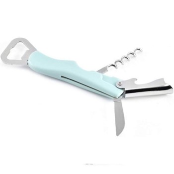 Desfacator de Sticle, din inox, Multifunctional 4in1, 13.5x4x5cm, Verde