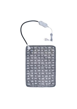 Pătură Electrică pentru Animale de Companie, Pernă Termică pentru Câini și Pisici, 2 Trepte de Reglaj, Sistem Anti-Alunecare, 45x45 cm, 28W, Gri