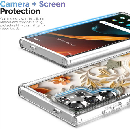 Husa pentru Samsung Galaxy S25 Ultra, Atasare Magnetica, 3D Flower Medley 3