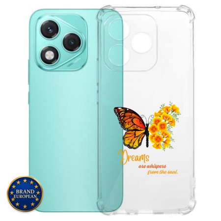 Husa Antisoc pentru Honor 400 Lite - AirBag TPU, Colțuri Ranforsate- Butterfly Galben 