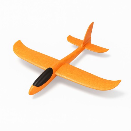 Avion Planor Polistiren 47 cm Portocaliu – Jucarie Zburatoare Usoara pentru Copii