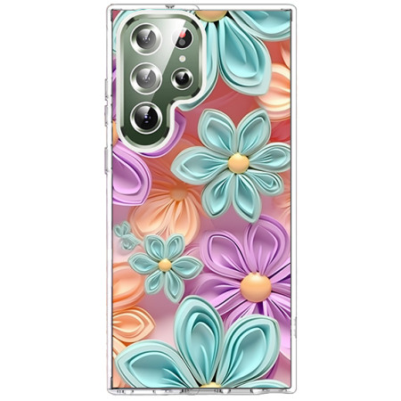 Husa personalizata pentru Samsung Galaxy S24 Ultra, MagSafe Atasare Magnetica, 3D Flower Medley 2