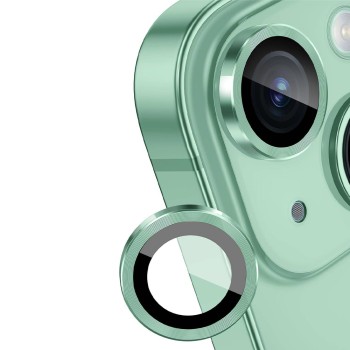 Folie Camera Foto compatibila Apple Iphone 15 Plus, 9H Anti Explozie Securizata, Green