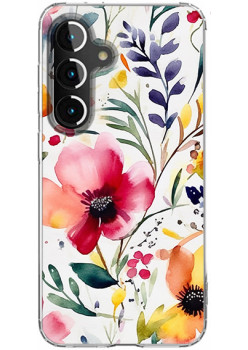 Husa personalizata compatibila Samsung Galaxy S23, MagSafe Atasare Magnetica, Antisoc, Model Floral 5