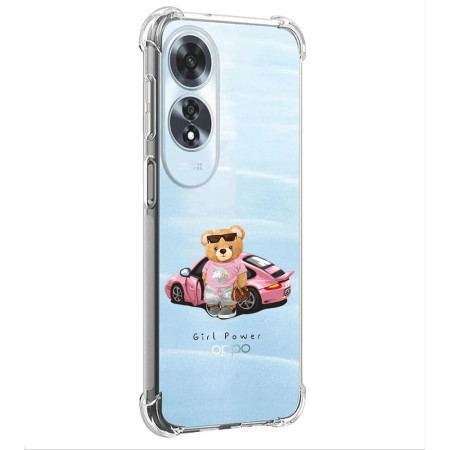 Husa Antisoc pentru Oppo A60, AirBag PRO, Transparent, Girl Power