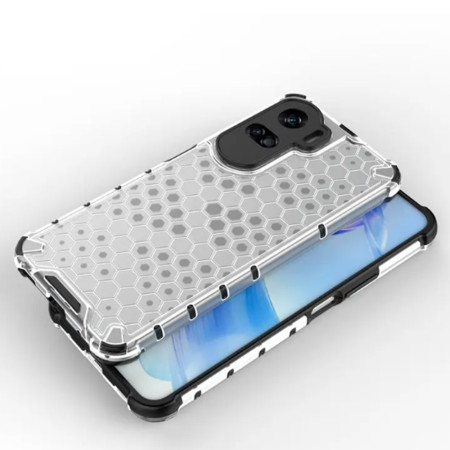 Husa antisoc compatibila Honor 90 Lite, Honeycomb AirBag, Gri