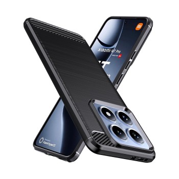 Husa Carbon pentru Xiaomi 14T, Tech Protects Anti-Soc, Black