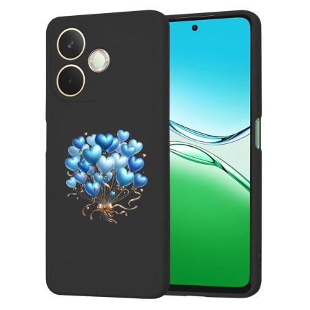 Husa pentru Oppo A5 Pro 4G / A5 Pro 5G, Microfibra in interior, Catifea Matt, Negru 23, Balloons