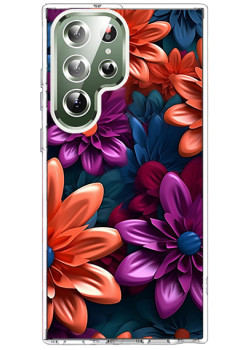 Husa pentru Samsung Galaxy S25 Ultra, Atasare Magnetica, MagSafe, 3D Flower Medley 14