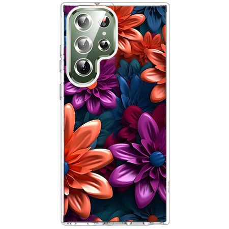 Husa personalizata pentru Samsung Galaxy S24 Ultra, MagSafe Atasare Magnetica, 3D Flower Medley 14