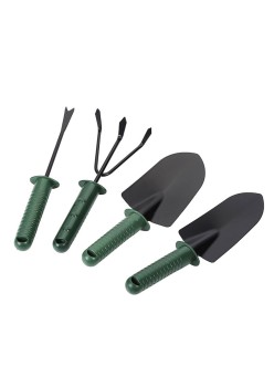  Unelte Grădină Compacte, Set 4 pentru Plantare și Îngrijire Plante, Material PVC + Carton, 25x8.5 cm, Verde