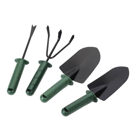  Unelte Grădină Compacte, Set 4 pentru Plantare și Îngrijire Plante, Material PVC + Carton, 25x8.5 cm, Verde