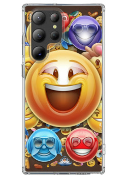 Husa pentru Samsung Galaxy S25 Ultra, Atasare Magnetica, MagSafe, Emoji Smiley Faces