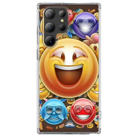 Husa pentru Samsung Galaxy S25 Ultra, Atasare Magnetica, MagSafe, Emoji Smiley Faces