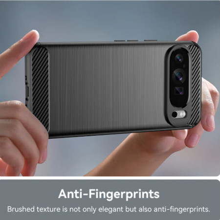 Husa Carbon compatibila Google Pixel 9, Tech Protects, Negru