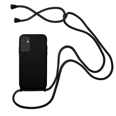 Husa compatibila cu Samsung Galaxy A13 5G, Strap, Cu Snur prindere gat regrabil, Camera Protect, Antishock, Negru