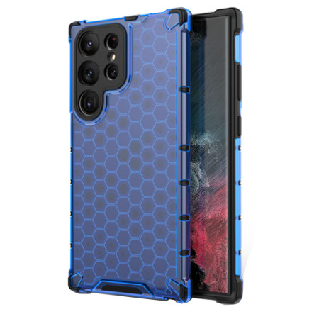 Husa antisoc compatibila Samsung Galaxy S24 Ultra, Honeycomb AirBag, Albastru
