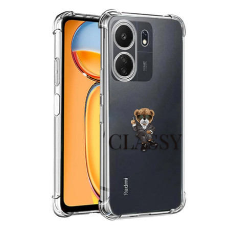 Husa Antisoc personalizata pentru Xiaomi Redmi 13C 4G, AirBag Classy, Clear