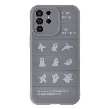 Husa compatibila cu Samsung Galaxy S22 Ultra, Personalizata Shockproof Rugged, Camera Protect, Gri