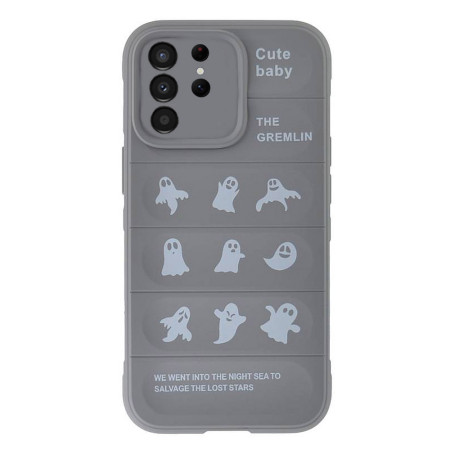 Husa compatibila cu Samsung Galaxy S23 Ultra, Personalizata Shockproof Rugged, Camera Protect, Gri
