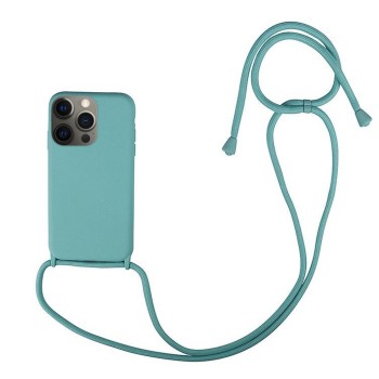 Husa compatibila cu Apple Iphone 12 Pro Max, Strap, Cu Snur prindere gat regrabil, Camera Protect, Antishock, Mint Green
